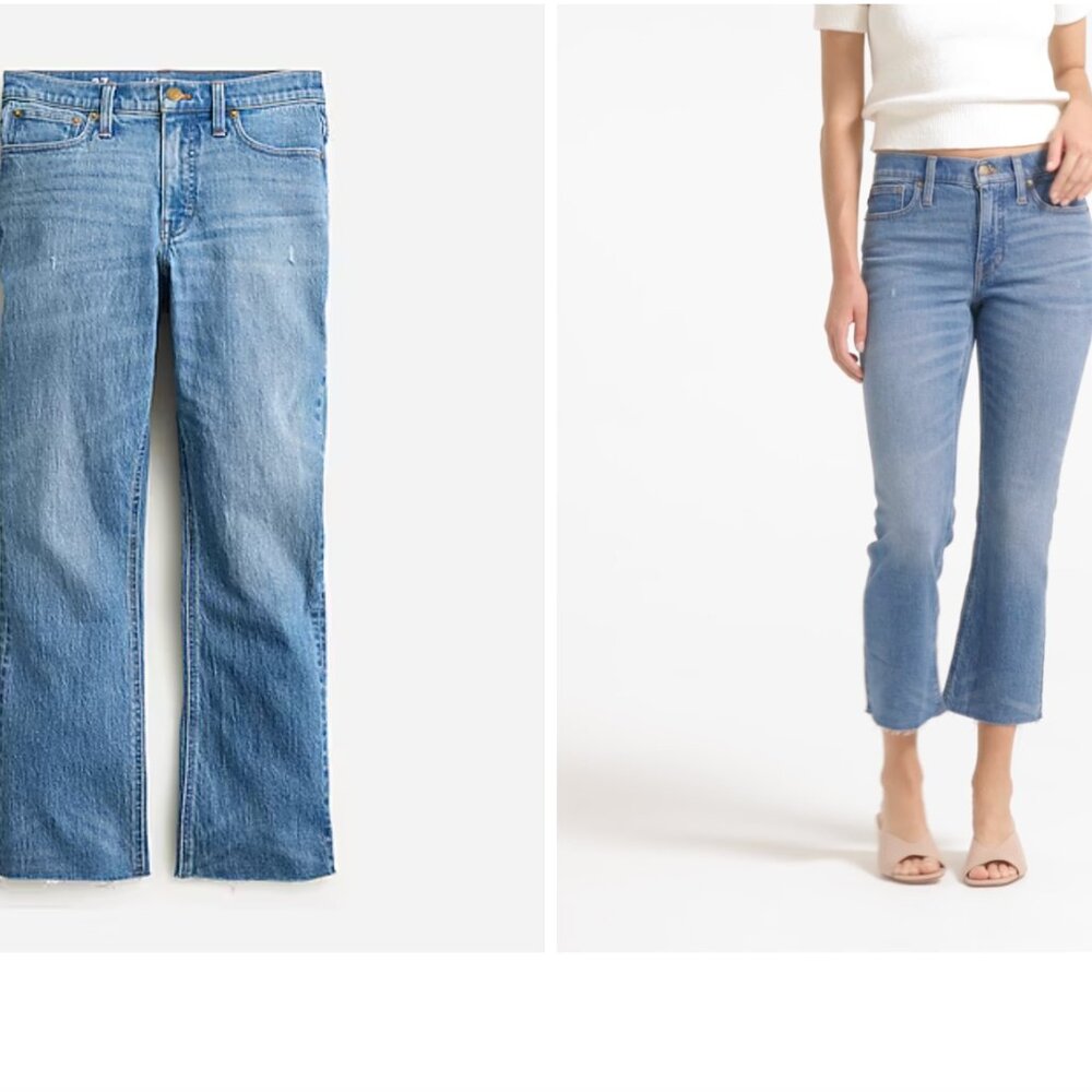 J Crew Demi Boot Crop Blue Jeans Perfect Condition